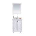 Laviva Odyssey, 24, White Cabinet & White Quartz Counter 313613-24W-WQ